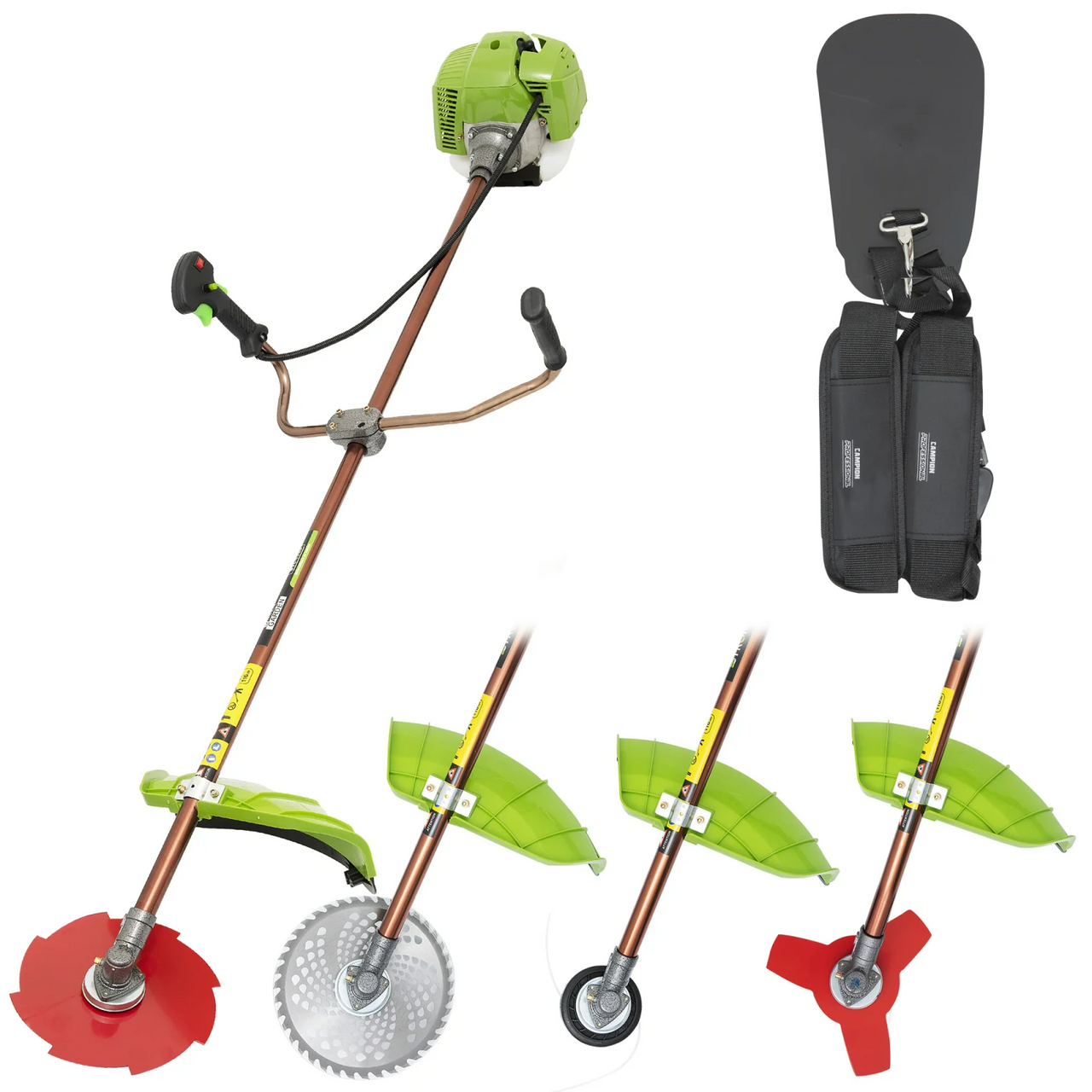 Motocoasa Profesionala GreenGarden GTC 4350, 6 cp, 4 tipuri de taiere