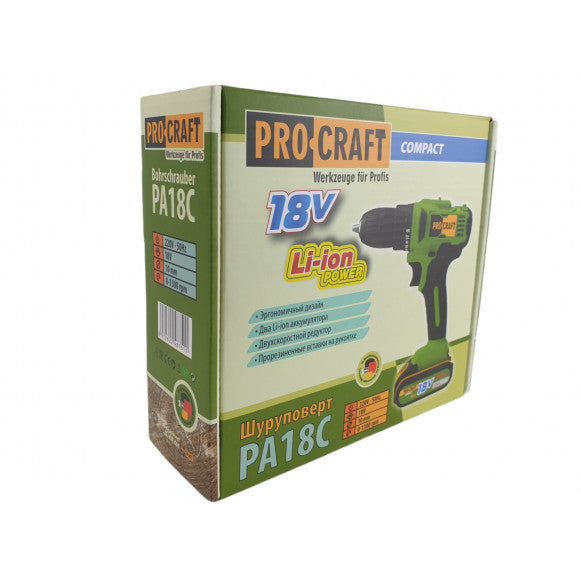 Autofiletanta Procraft Compact PA18C, 18V, 1.5 Ah 2 acumulatori