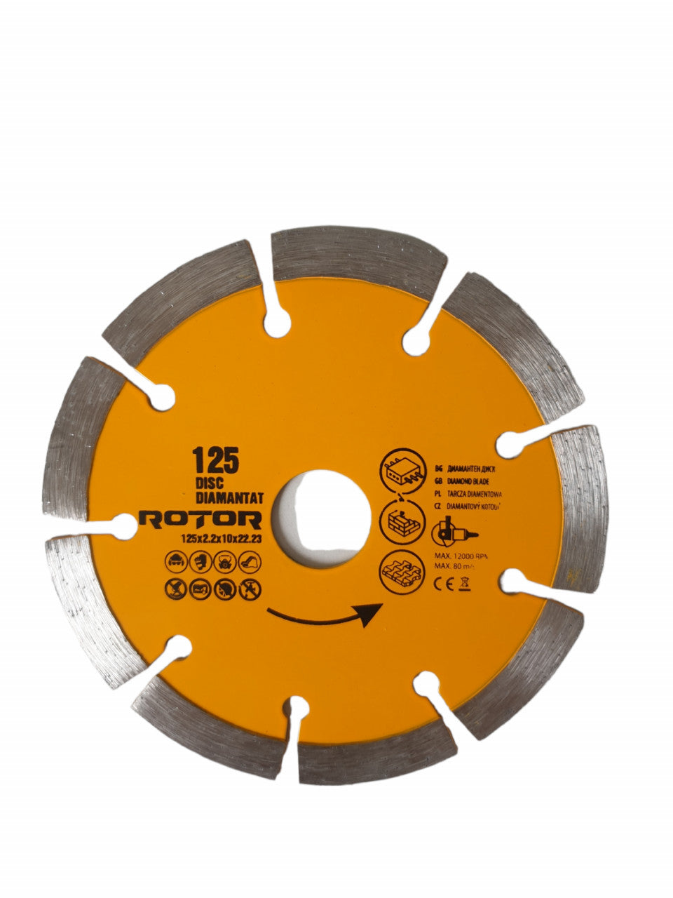 Disc Diamantat 125x2x10x22.23 Segmentat Rotor