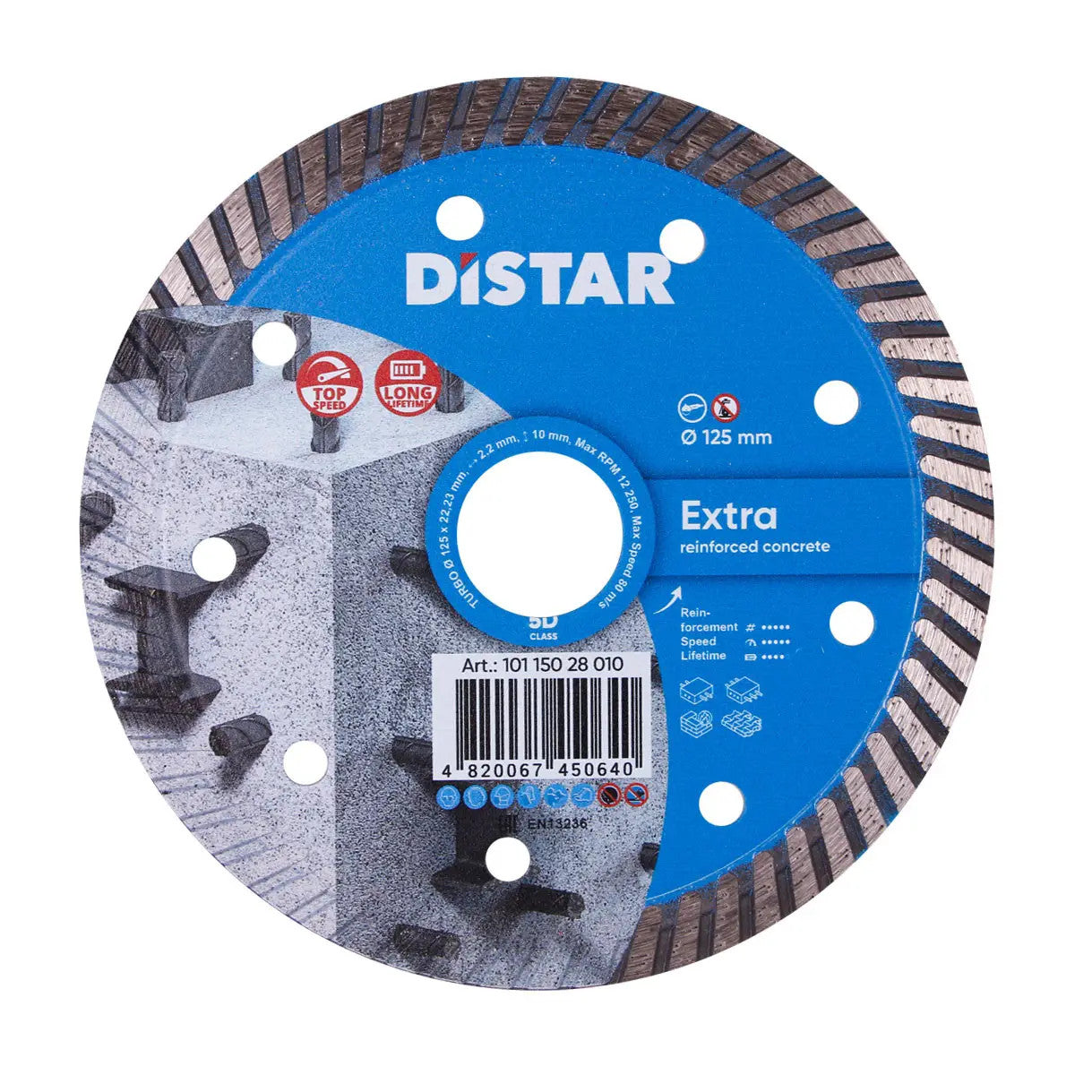 Disc Diamantat Turbo pentru Beton 125X2,2X10X22,23