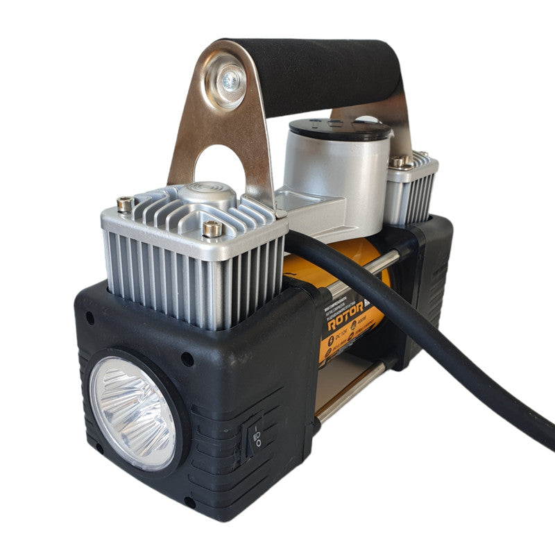 Mini compresor auto ROTOR RK400, 12 V, 400 W, 80 l/min, lungime cablu 3 m