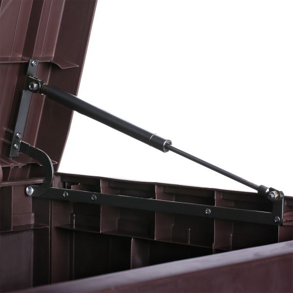 Lada depozitare pentru gradina TOUGH MASTER 460L, model TM-SBR46H, 120x61x63 cm, culoare brun cafea