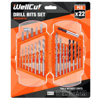 Thumbnail for Set biti si burghie 22 piese WellCut WC-DB22 pentru lemn si beton cu caseta