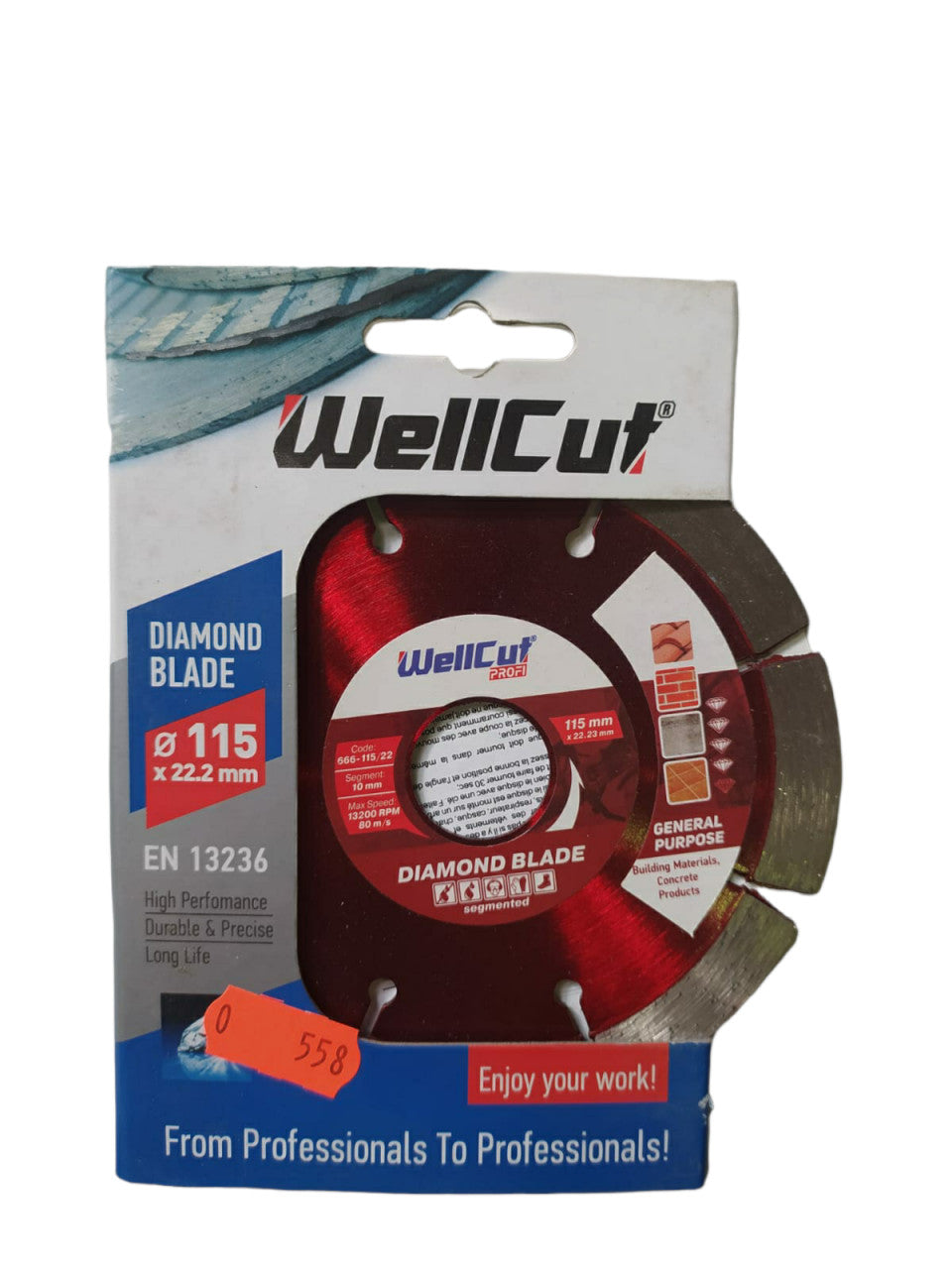 Disc Diamantat WellCut Profi 115 MM*10 MM*22.23 MM Segmented